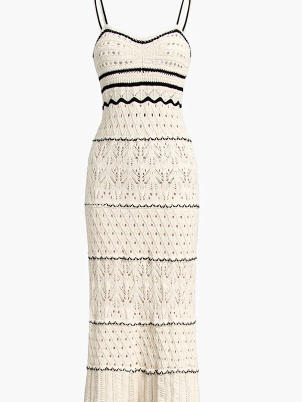 Paros Crochet Eyelet See Through Midi Dress